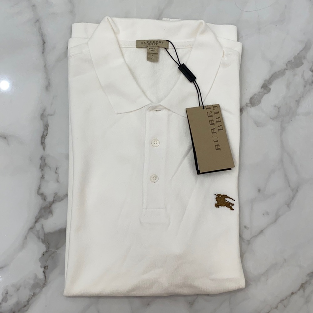 Burberry Brand new with tags white polo size large